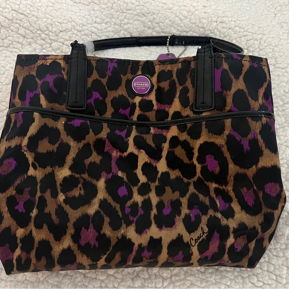 Coach cheetah print purse